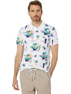 Short Sleeve Aop Printed Palm Polo