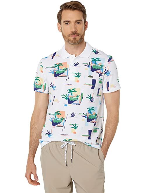 Lacoste Short Sleeve Aop Printed Palm Polo
