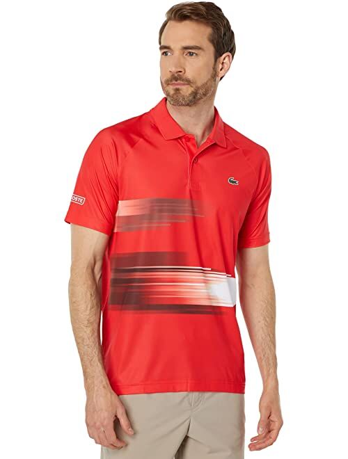 Lacoste Short Sleeve Graphic Ombre Fire Ball