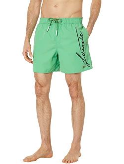 Graphic Signature On Side Leg Swimming Trunks