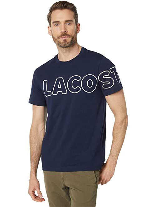 Lacoste Short Sleeve Graphic Code and Heritage On Chest Tee
