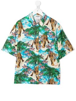 Kids logo-print short-sleeve shirt