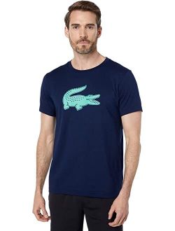 Short Sleeve Solid Color Crocodile Logo Tee