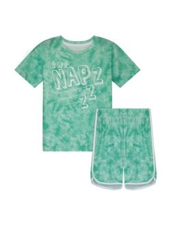 Sleep On It Big Boys T-shirt and Shorts Pajama Set, 2 Piece