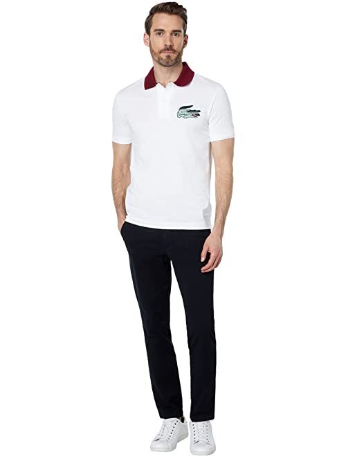 Lacoste Short Sleeve Graphic Croc On Left Chest Polo