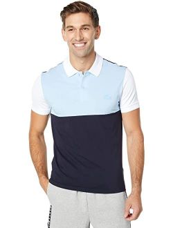 Short Sleeve Color-Block Tech Pique