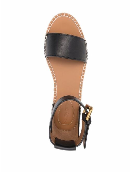 See by Chloé leather wedge espadrilles