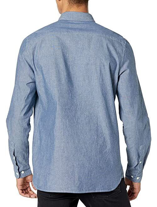 Lacoste Men's Long Sleeve Slim Fit Chambray Shirt