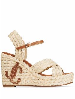 Jimmy Choo Dellena 100mm wedge sandals