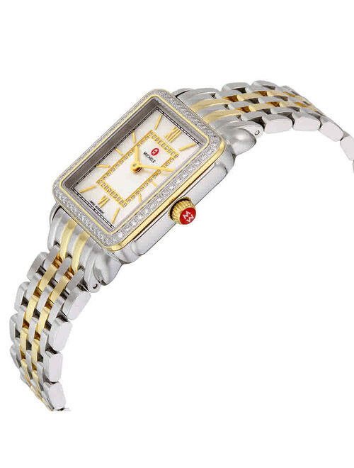Michele Women's Deco II Mid Two-Toned Diamond 26mm Watch MWW06I000004