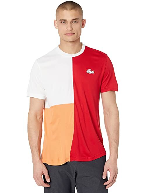 Lacoste Short Sleeve Color-Block Ultra Dry Tee