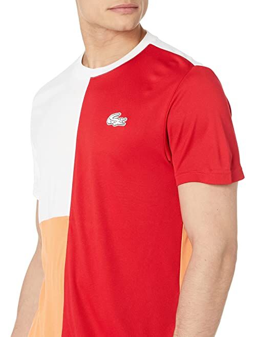 Lacoste Short Sleeve Color-Block Ultra Dry Tee