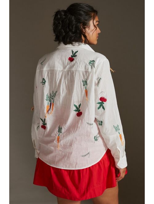 Maeve Embroidered Veggie Top