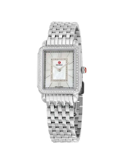 New Michele Deco II Mid Diamond Stainless Steel Laides Watch MWW06I000001
