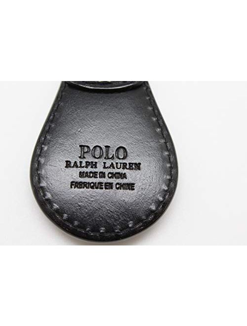 Polo Ralph Lauren Unknown Polo Keychain Key Ring Fob Black Embossed Leather by Ralph Lauren