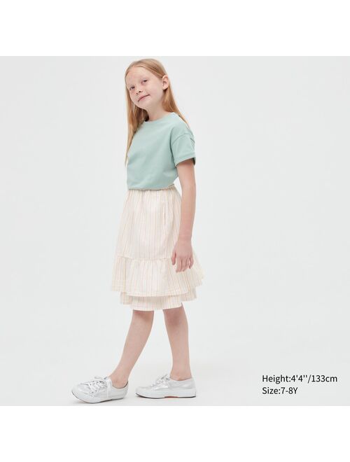 UNIQLO Seersucker Tiered Skirt For Girls