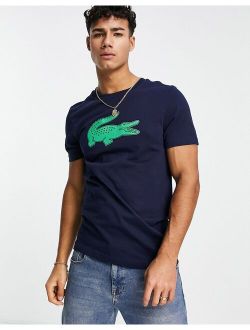 T-shirt with large croc in navy
