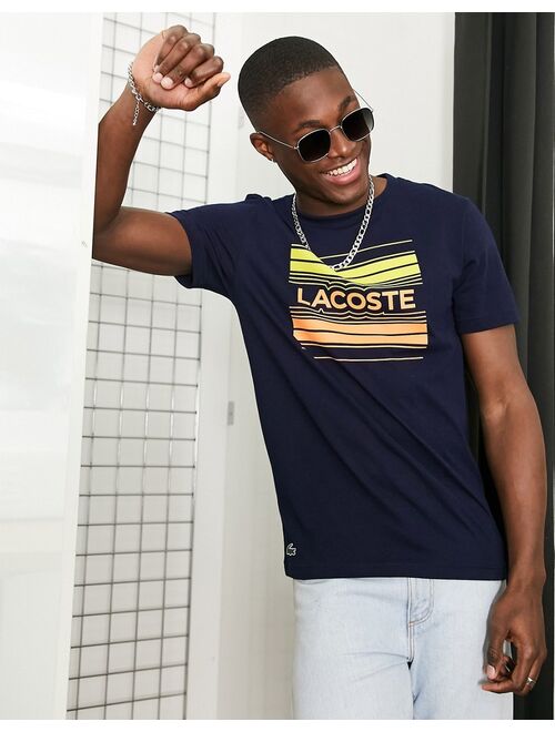 Lacoste logo t-shirt in navy
