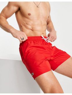 small logo swim shorts in red