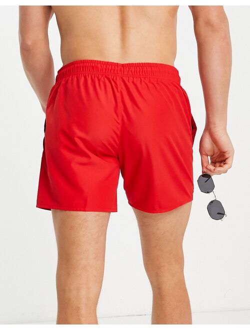 Lacoste small logo swim shorts in red