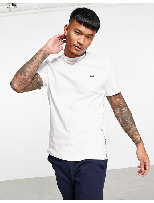 Lacoste t-Shirt with side taping in white