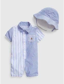 Baby Mix-Stripe Shorty Set