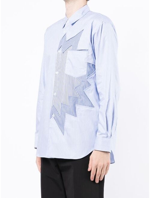 Comme Des Garçons Shirt appliqué-detail cotton shirt