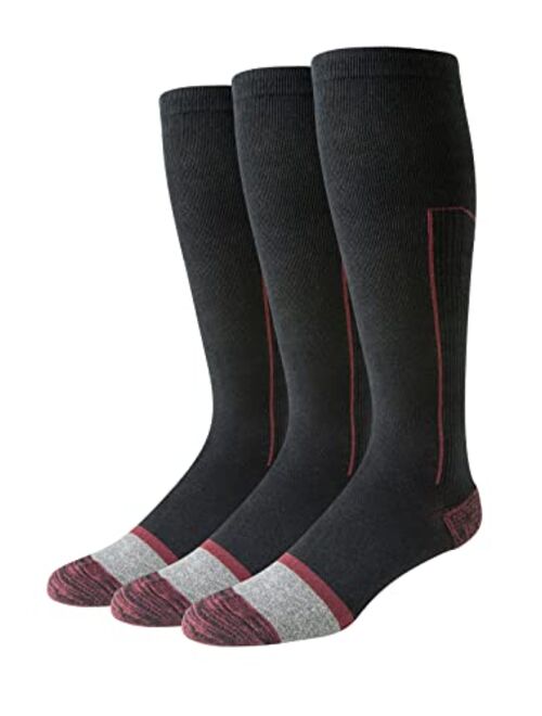 Amazon Essentials Men's 3-Pack Graduated Compression Over The Calf Cotton Socks