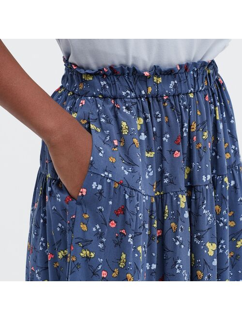 UNIQLO Tiered Printed Skirt