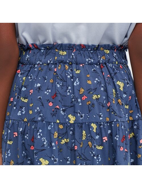 UNIQLO Tiered Printed Skirt