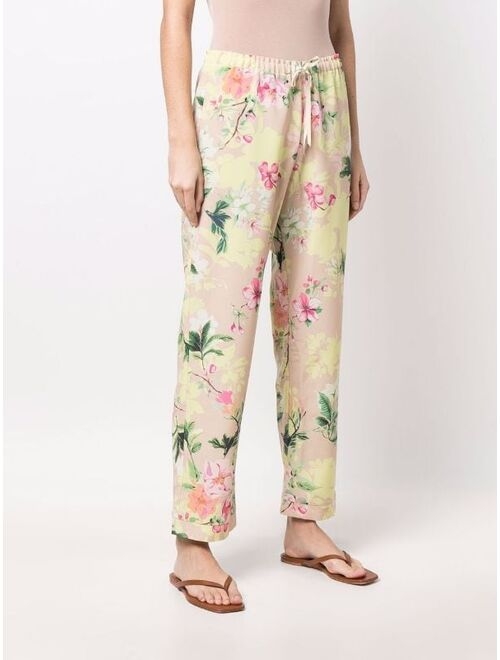 Buy Maison Lejaby floral-print pajama-style straight trousers online ...