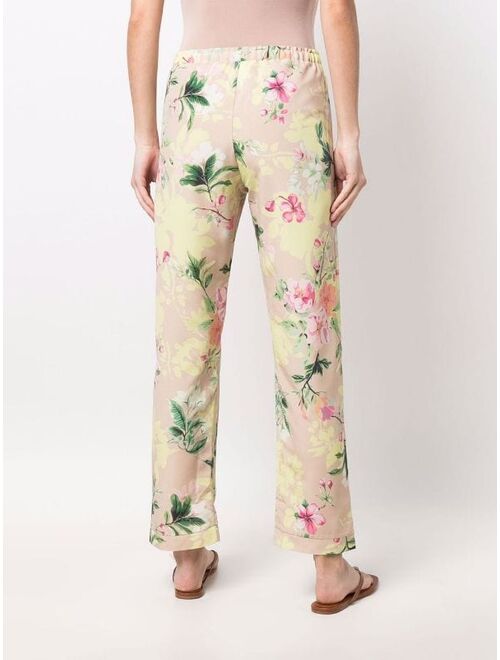 Maison Lejaby floral-print pajama-style straight trousers