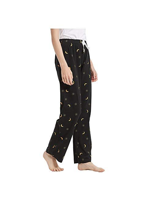 HEARTNICE Pajama Pants for Women Soft, Print Sleep Pants Lightweight Lounge Pj Bottoms