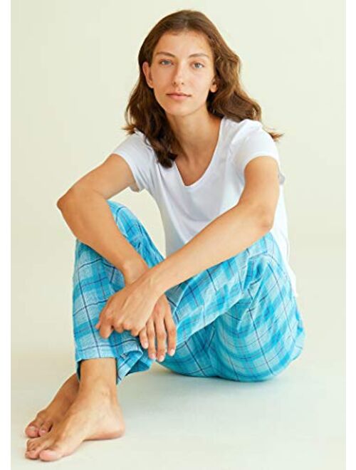 Latuza Women’s Pajama Pants Cotton Lounge Pants Plaid PJs Bottoms