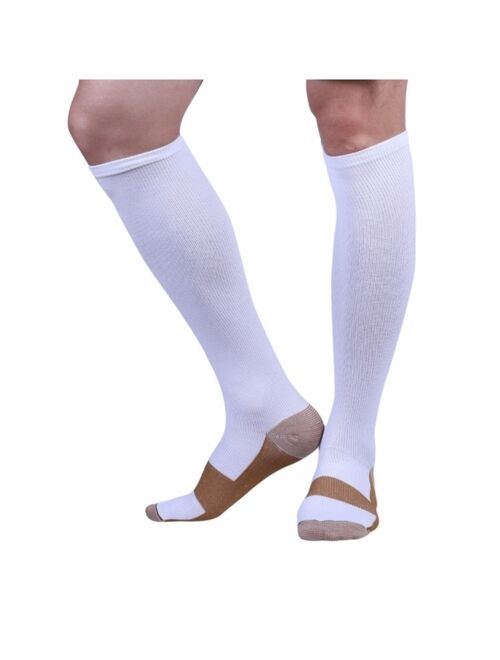 Extreme Fit Men's and Women's Copper-Infused High-Energy Compression Socks - 6 Pair
