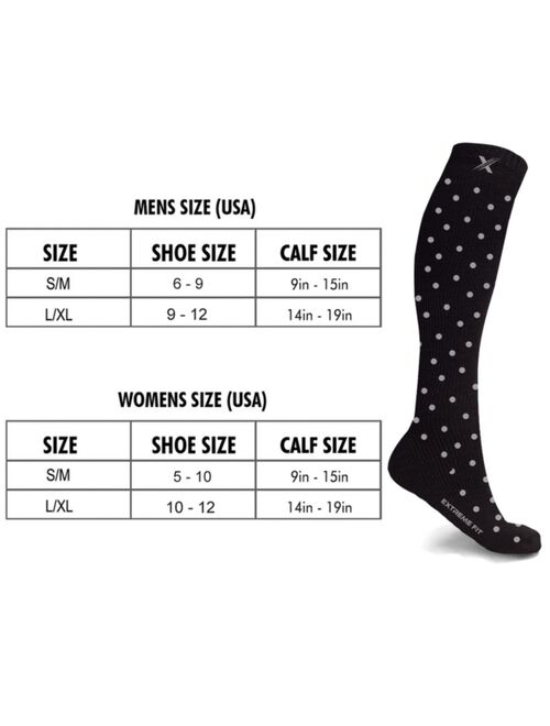 Extreme Fit Men's and Women's Recovery Compression Socks - 3 Pairs