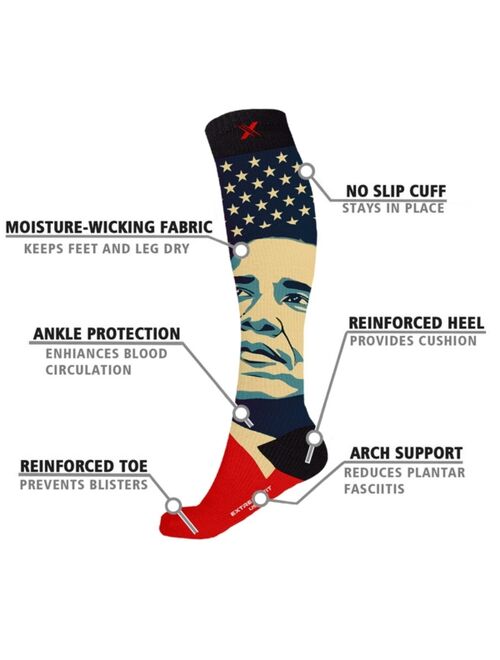 Extreme Fit Men's and Women's Obama Knee High Compression Socks