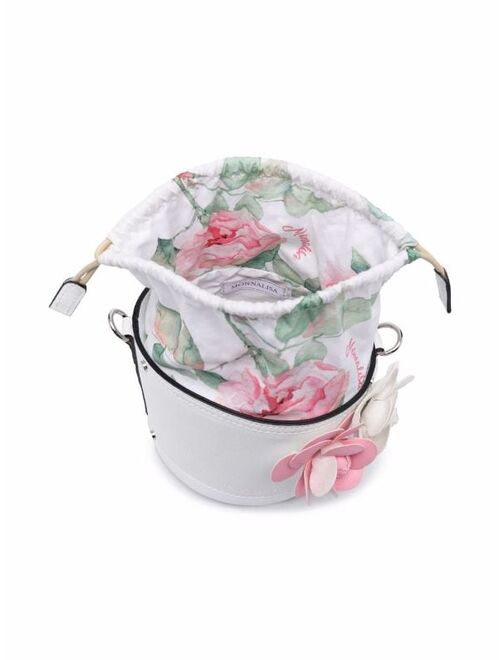 Monnalisa floral-print bucket bag