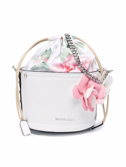 Monnalisa floral-print bucket bag