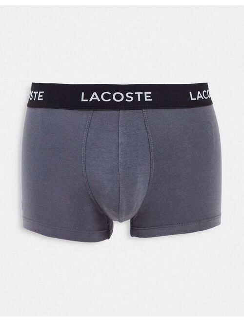 Lacoste 3-pack trunks in gray