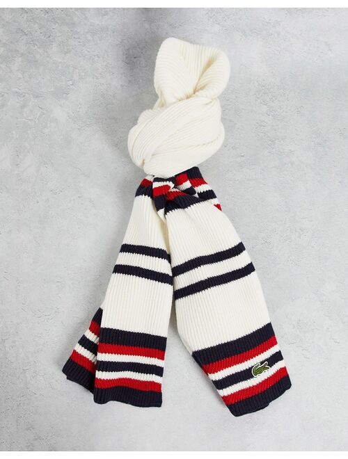Lacoste stripe scarf For Men