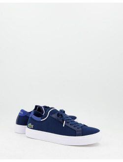 la piquee sneakers in navy blue