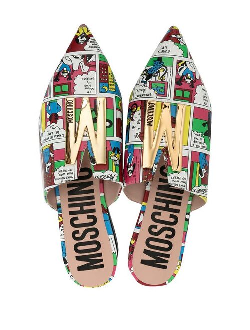 Moschino comics-print flat slippers
