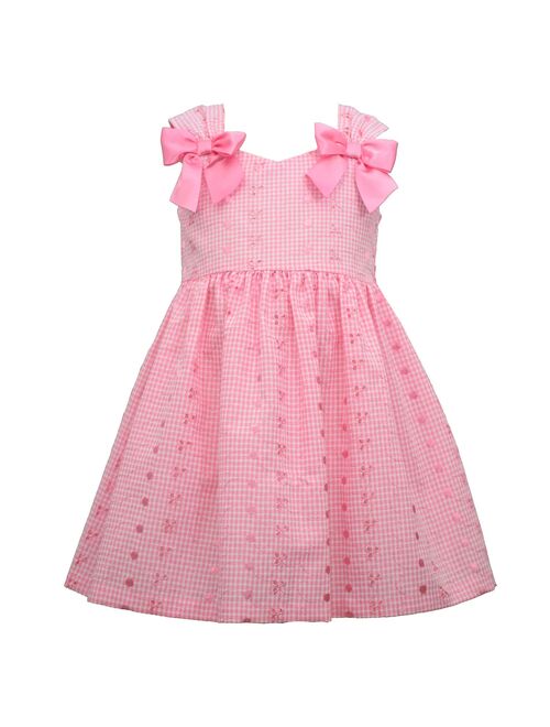 Girls 4-6x Bonnie Jean Bow Shoulder Eyelet Dress