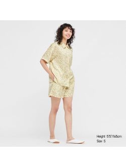 Satin Short-Sleeve Pajamas
