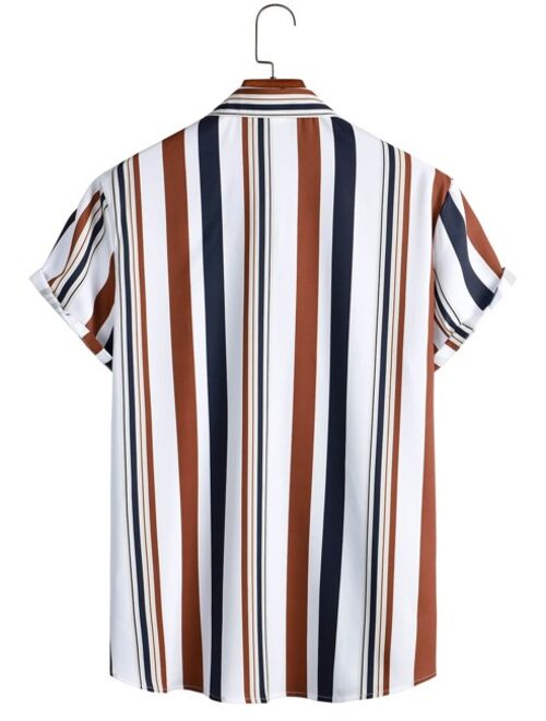 Shein Men Random Vertical Striped Shirt