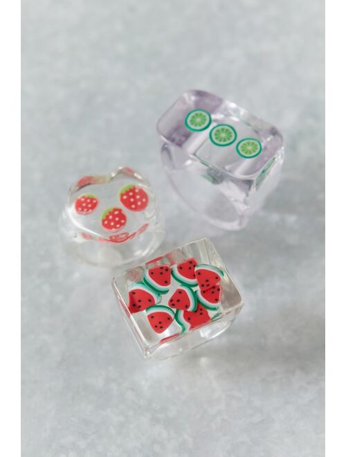 Urban outfitters Fruity Resin Ring Set