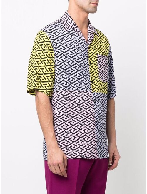 Versace Greca-print short-sleeved shirt