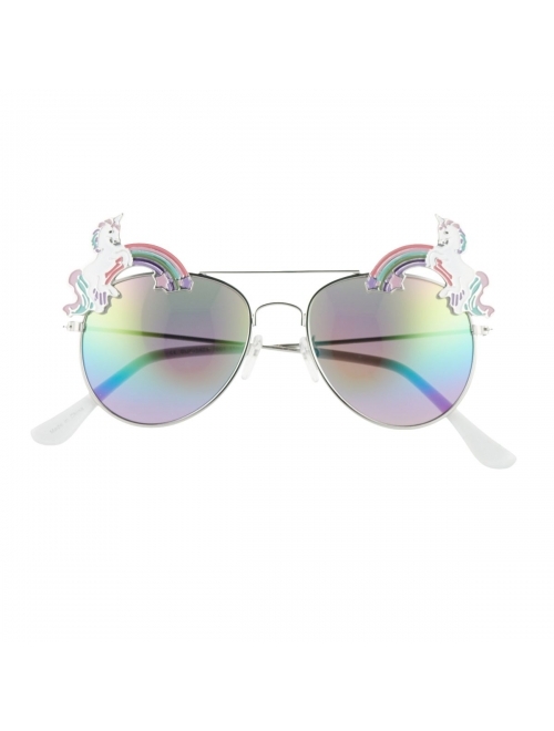 Girls Elli by Capelli Unicorn & Rainbow Aviator Sunglasses