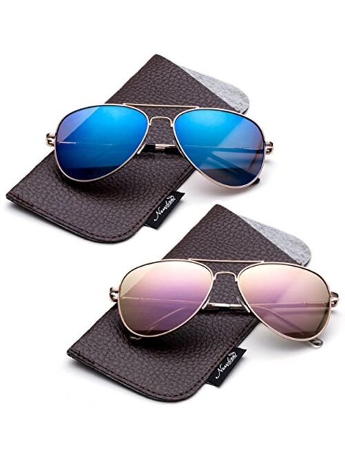 Kyra Kids Junior Sunglasses Stainless Steel Frame Aviator Sunglasses (4-16 Years)